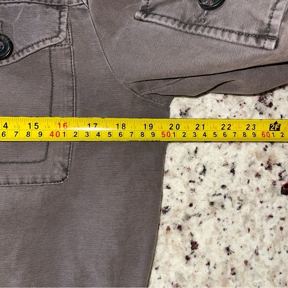 Levi’s Military Field Jacked Size Medium Grey Brown 5 Pocket Women’s Hooded - Picture 10 of 11